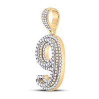 Load image into Gallery viewer, 1 5/8CT-DIA NK NUMBER &quot;9&quot; MENS CHARM
