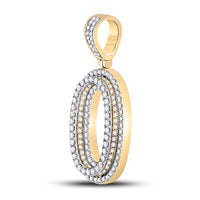 Load image into Gallery viewer, 1 5/8CT-DIA NK NUMBER &quot;0&quot; MENS CHARM

