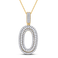 Load image into Gallery viewer, 1 5/8CT-DIA NK NUMBER &quot;0&quot; MENS CHARM
