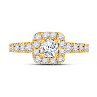 Load image into Gallery viewer, 1 1/2CTW-DIA ANA M 1/2CT-CRD SINGLE HALO ENGAGEMENT RING

