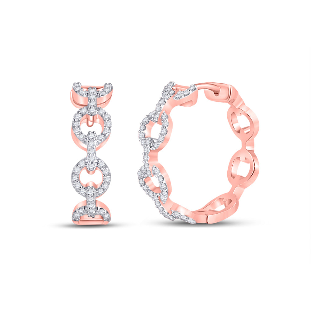 1/3CT-DIA CN FASHION HIGH HOOPS EARRING