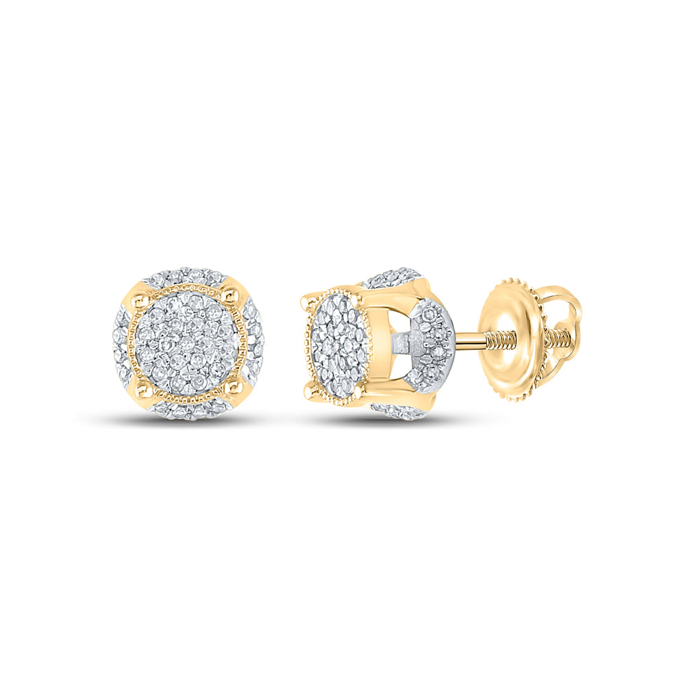 1/5 CTW-DIA P1P2 MICRO PAVE ROUND EARRING