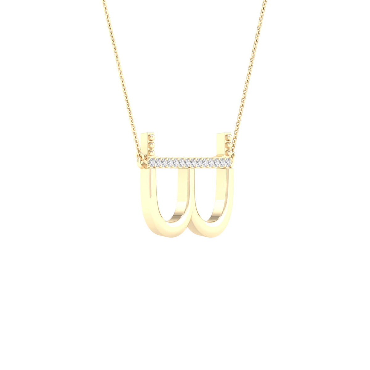 1/20CTW-DIA P1P2 LADIES INITIAL "B" NECKLACE