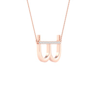 Load image into Gallery viewer, 1/20CTW-DIA P1P2 LADIES INITIAL &quot;B&quot; NECKLACE

