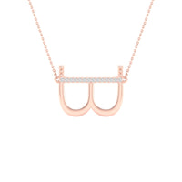 Load image into Gallery viewer, 1/20CTW-DIA P1P2 LADIES INITIAL &quot;B&quot; NECKLACE
