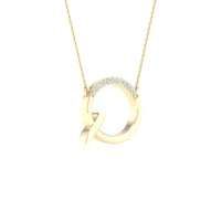 Load image into Gallery viewer, 1/20CTW-DIA P1P2 LADIES INITIAL &quot;Q&quot; NECKLACE
