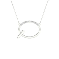 Load image into Gallery viewer, 1/20CTW-DIA P1P2 LADIES INITIAL &quot;Q&quot; NECKLACE
