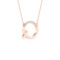 Load image into Gallery viewer, 1/20CTW-DIA P1P2 LADIES INITIAL &quot;Q&quot; NECKLACE
