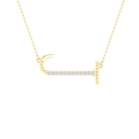 Load image into Gallery viewer, 1/20CTW-DIA P1P2 LADIES INITIAL &quot;J&quot; NECKLACE
