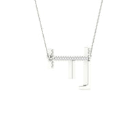 Load image into Gallery viewer, 1/20CTW-DIA P1P2 LADIES INITIAL &quot;&quot;F&quot; NECKLACE
