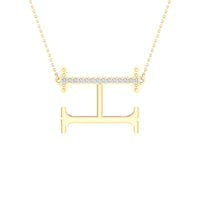 Load image into Gallery viewer, 1/20CTW-DIA P1P2 LADIES INITIAL &quot;H&quot; NECKLACE
