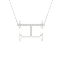 Load image into Gallery viewer, 1/20CTW-DIA P1P2 LADIES INITIAL &quot;H&quot; NECKLACE
