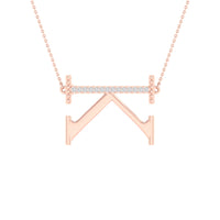 Load image into Gallery viewer, 1/20CTW-DIA P1P2 LADIES  INITIAL &quot;K&quot; NECKLACE
