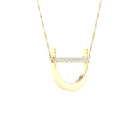 Load image into Gallery viewer, 1/20CTW-DIA P1P2 LADIES  INITIAL &quot;D&quot; NECKLACE
