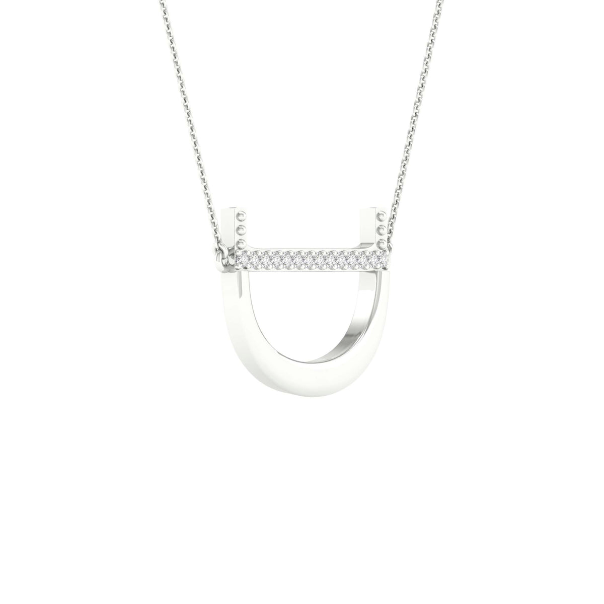 1/20CTW-DIA P1P2 LADIES INITIAL "D" NECKLACE