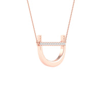 Load image into Gallery viewer, 1/20CTW-DIA P1P2 LADIES INITIAL &quot;D&quot; NECKLACE
