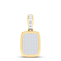 Load image into Gallery viewer, 1/10CTW-DIA P1P2 FASHION RECTANGLE PENDANT
