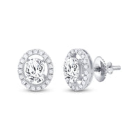 Load image into Gallery viewer, 1 1/4CT-DIA ANA M  2*1/2CT-OVAL EARRING
