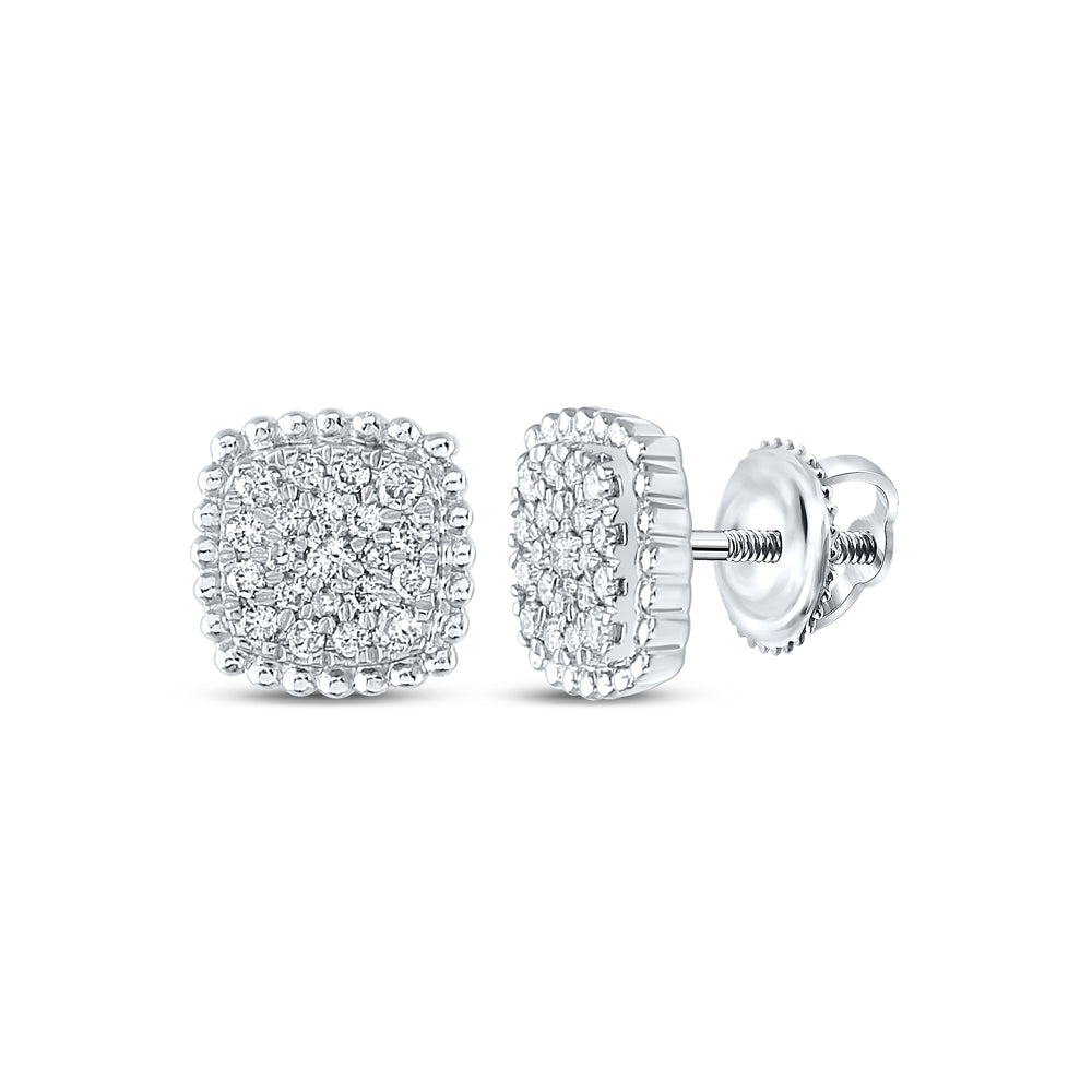 1/3CT-DIA CN FASHION CUSHION EARRING
