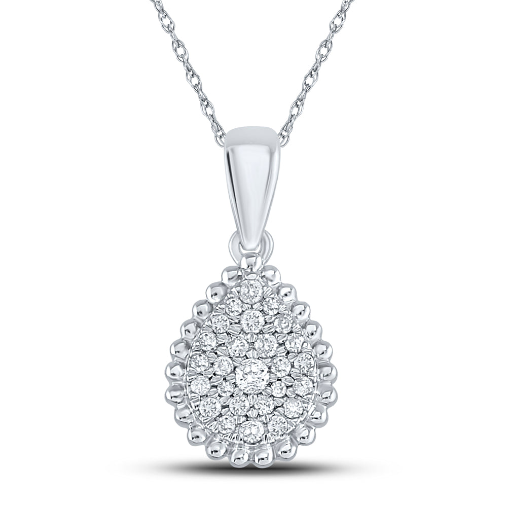 1/8CT-DIA CN FASHION PEAR PENDANT