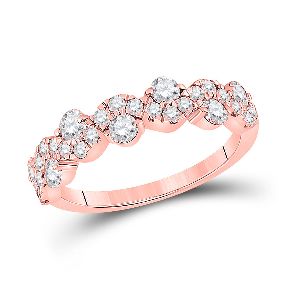 1 CT-DIA CN FASHION HIGH LADIES WEDDING BAND