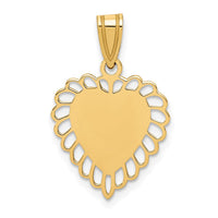 Load image into Gallery viewer, 14K Polished Border Heart Pendant
