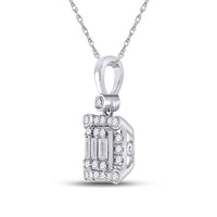 Load image into Gallery viewer, 1/4CT-DIA ANA M FASHION SQUARE PENDANT
