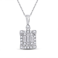 Load image into Gallery viewer, 1/4CT-DIA ANA M FASHION SQUARE PENDANT
