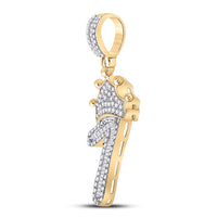 Load image into Gallery viewer, 1/2CT-DIA P1P2 INITIAL &quot;1&quot; CROWN MENS CHARM
