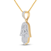 Load image into Gallery viewer, 1/2CT-DIA P1P2 HAMSA MICRO-PAVE CHARM
