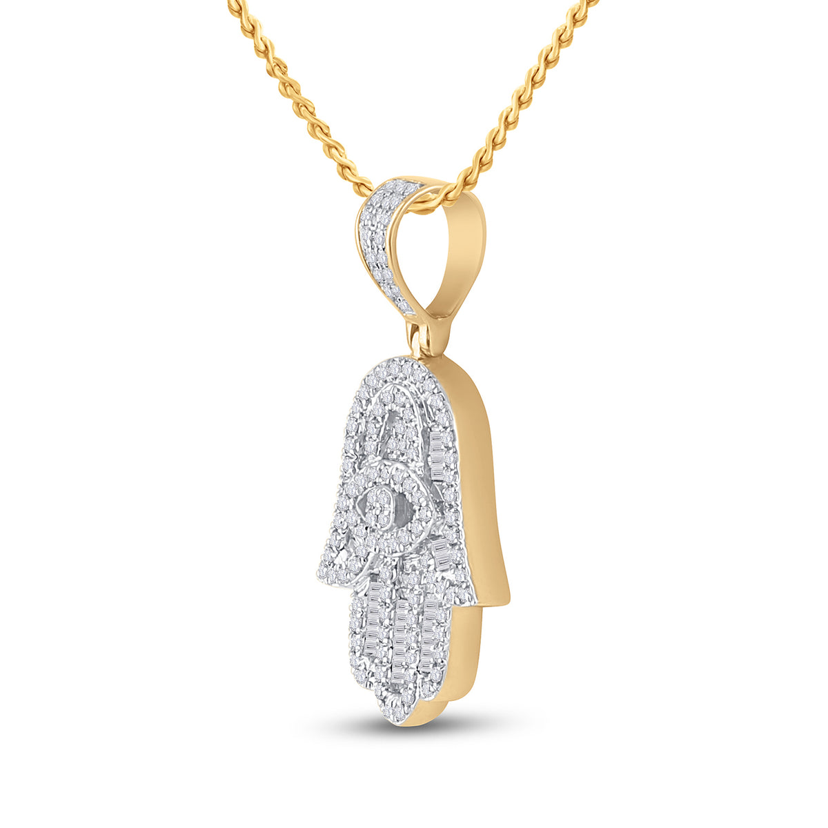 1/2CT-DIA P1P2 HAMSA MICRO-PAVE CHARM