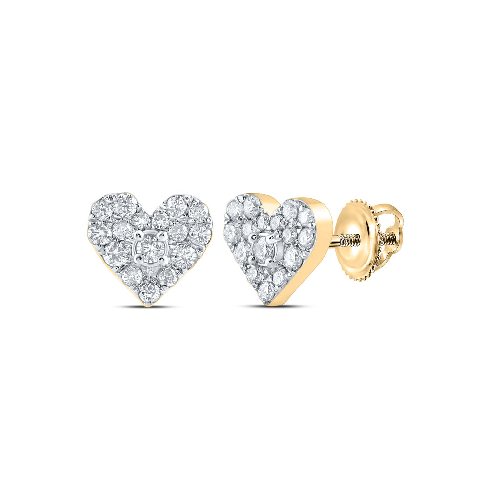 1/3CT-DIA CN HEART EARRING