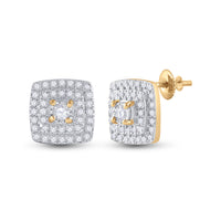 Load image into Gallery viewer, 1/4CT-DIA CN MICRO-PAVE CUSHION EARRING
