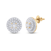 Load image into Gallery viewer, 1/4CT-DIA CN MICRO-PAVE ROUND EARRING
