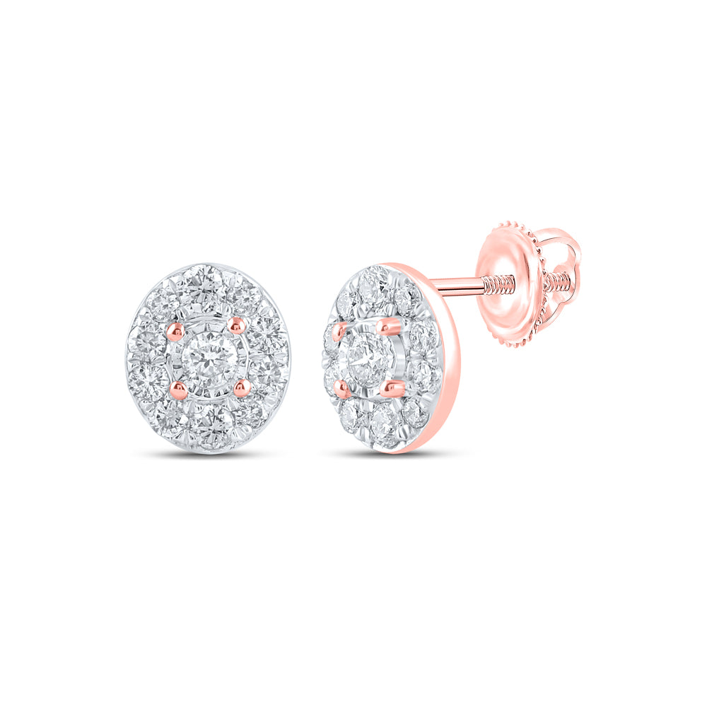 1/3CT-DIA CN MICRO-PAVE OVAL EARRING