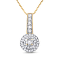 Load image into Gallery viewer, 1/5CT-DIA CN MICRO-PAVE  FASHION ROUND PENDANT
