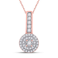 Load image into Gallery viewer, 1/5CT-DIA CN MICRO-PAVE FASHION ROUND PENDANT
