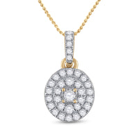 Load image into Gallery viewer, 1/3CT-DIA CN MICRO-PAVE  FASHION OVAL PENDANT
