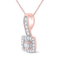 Load image into Gallery viewer, 1/5CT-DIA CN MICRO-PAVE FASHION  SQUARE  PENDANT
