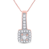 Load image into Gallery viewer, 1/5CT-DIA CN MICRO-PAVE FASHION  SQUARE  PENDANT
