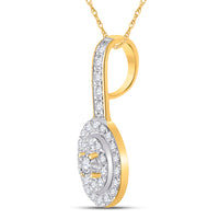 Load image into Gallery viewer, 1/3CT-DIA CN MICRO-PAVE  FASHION OVAL PENDANT
