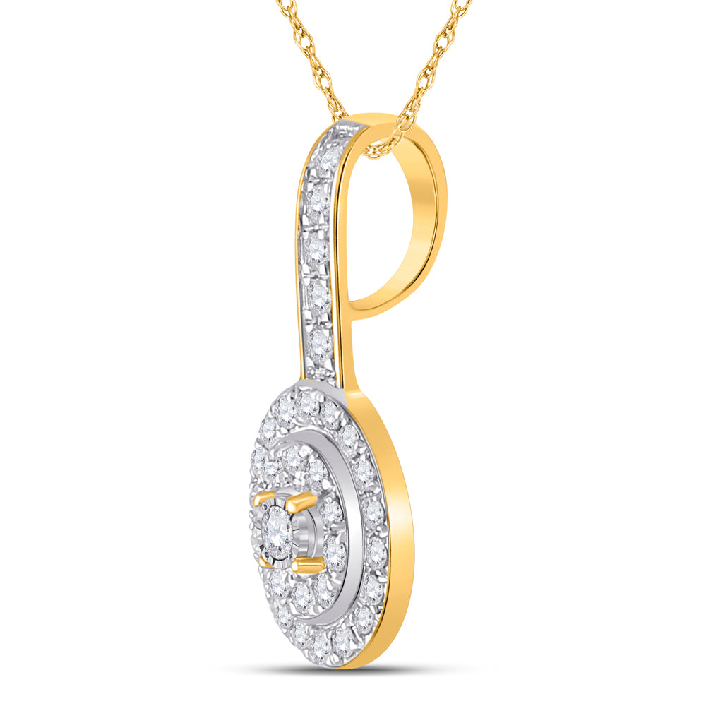 1/3CT-DIA CN MICRO-PAVE  FASHION OVAL PENDANT