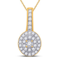 Load image into Gallery viewer, 1/3CT-DIA CN MICRO-PAVE  FASHION OVAL PENDANT
