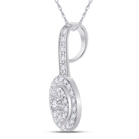 Load image into Gallery viewer, 1/3CT-DIA CN MICRO-PAVE FASHION OVAL PENDANT

