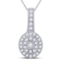 Load image into Gallery viewer, 1/3CT-DIA CN MICRO-PAVE FASHION OVAL PENDANT
