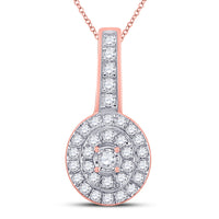 Load image into Gallery viewer, 1/3CT-DIA CN MICRO-PAVE FASHION VOAL PENDANT
