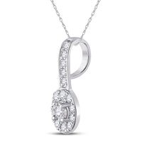 Load image into Gallery viewer, 1/4CT-DIA CN MICRO-PAVE FASHION  ROUND PENDANT
