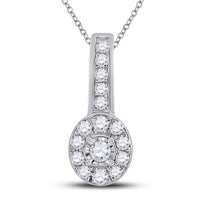 Load image into Gallery viewer, 1/4CT-DIA CN MICRO-PAVE FASHION  ROUND PENDANT
