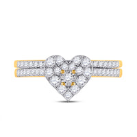 Load image into Gallery viewer, 1/2CT-DIA CN HEART BRIDAL SET
