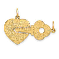 Load image into Gallery viewer, 14K Polished 2 Piece Break Apart HE WHO HOLDS THE KEY Charms

